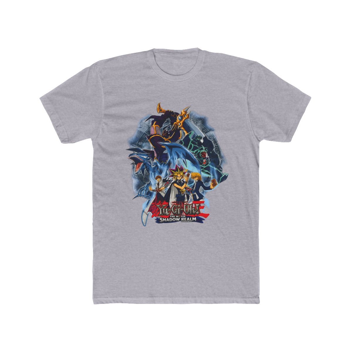 VINTAGE Yu-Gi-Oh! Kids Large T Shirt Blue Egyptian God Cards 90s Shadow Realm