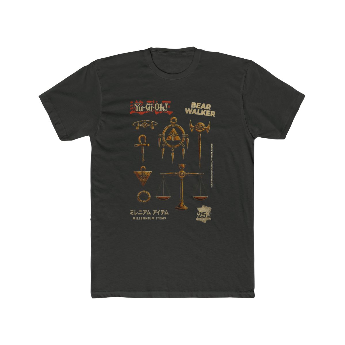 Bear Walker x Yu-Gi-Oh! Millennium Items Black T Shirt - alternate angle 5, merchandise