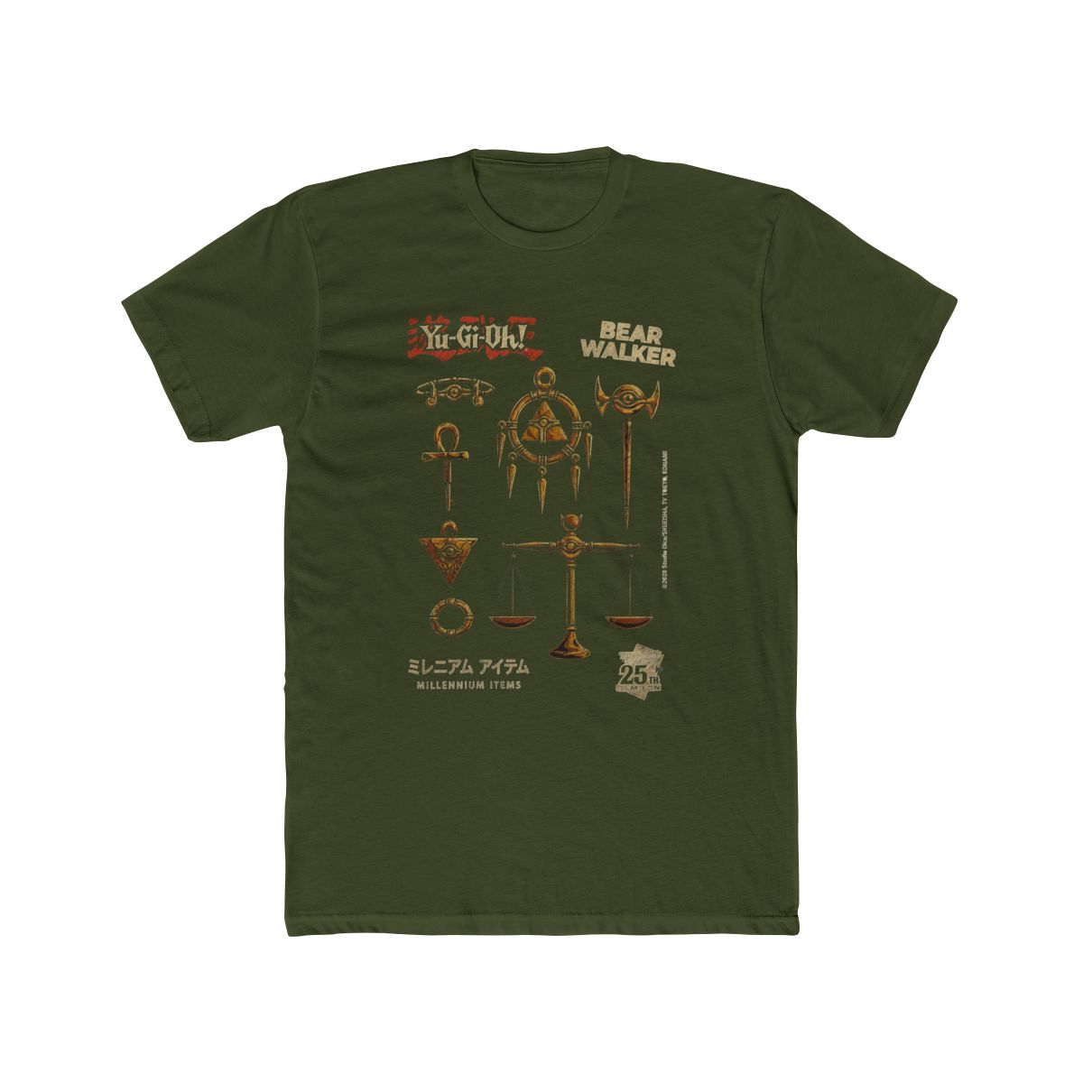 Bear Walker x Yu-Gi-Oh! Millennium Items Black T Shirt - alternate angle 4, merchandise