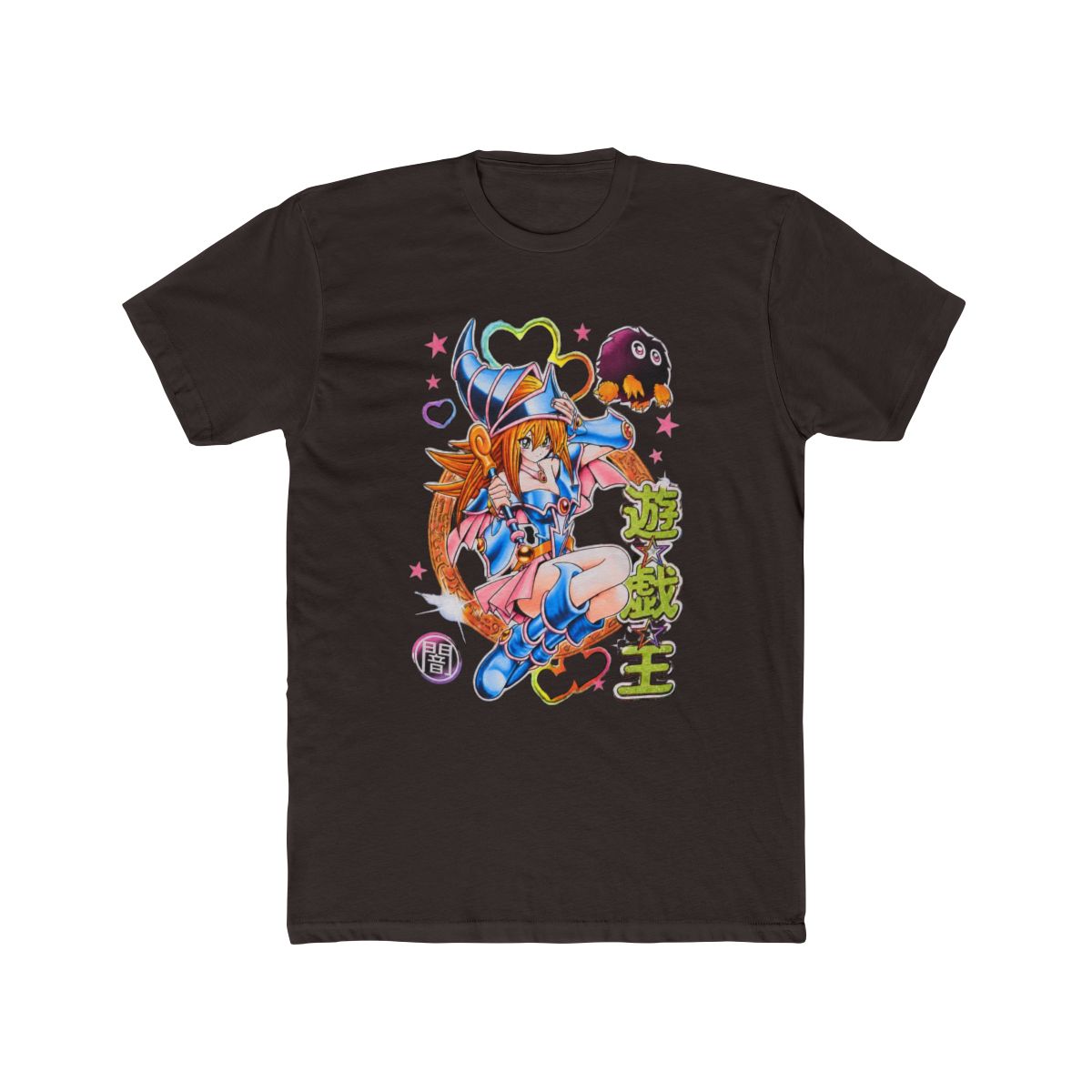 Yu-Gi-Oh! Dark Magician Girl Rainbow Hearts Graphic T Shirt - Blue - Extra Small - alternate angle 2, merchandise